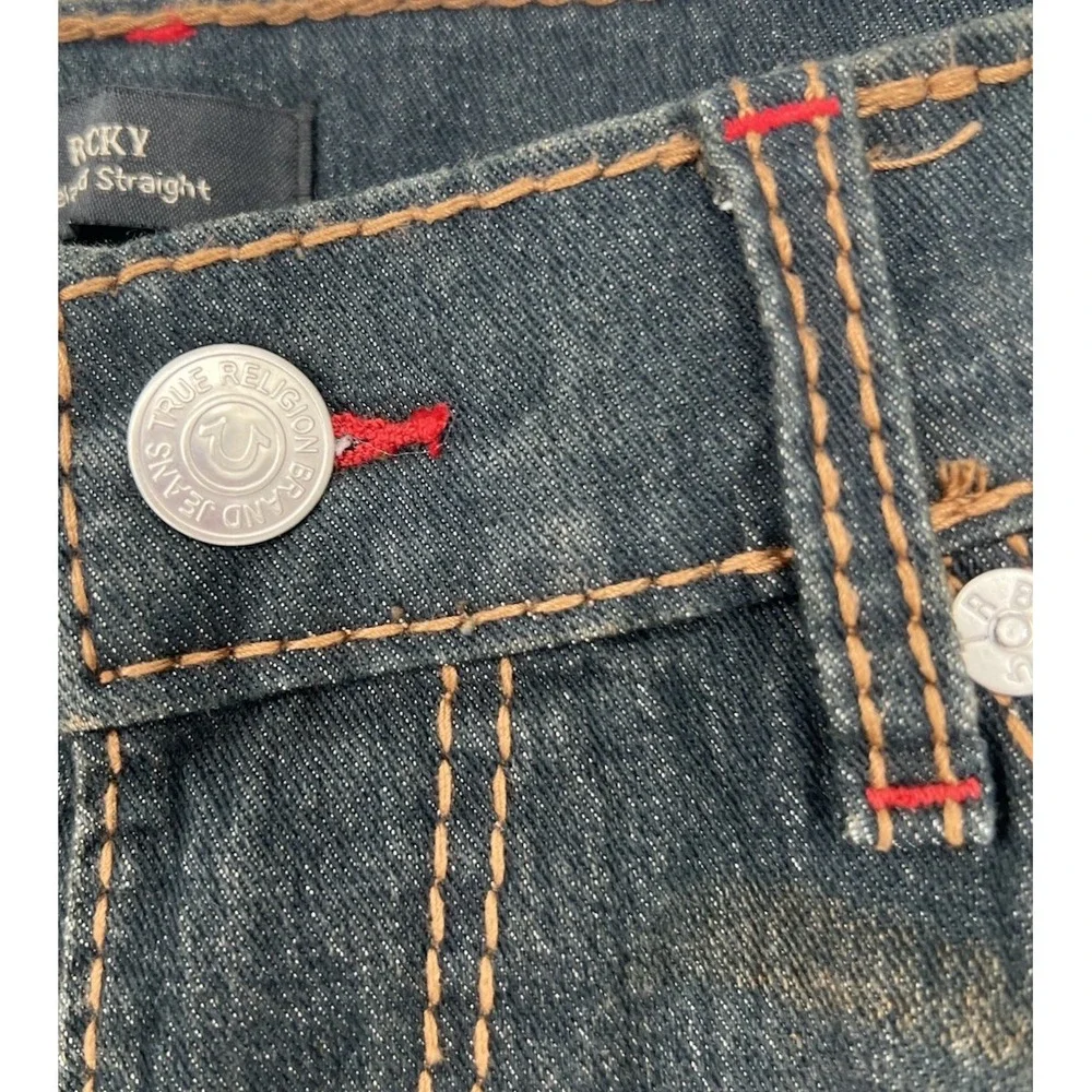 True Religion Jeans Ricky Relax Straight Jean 34x34(30-b69)